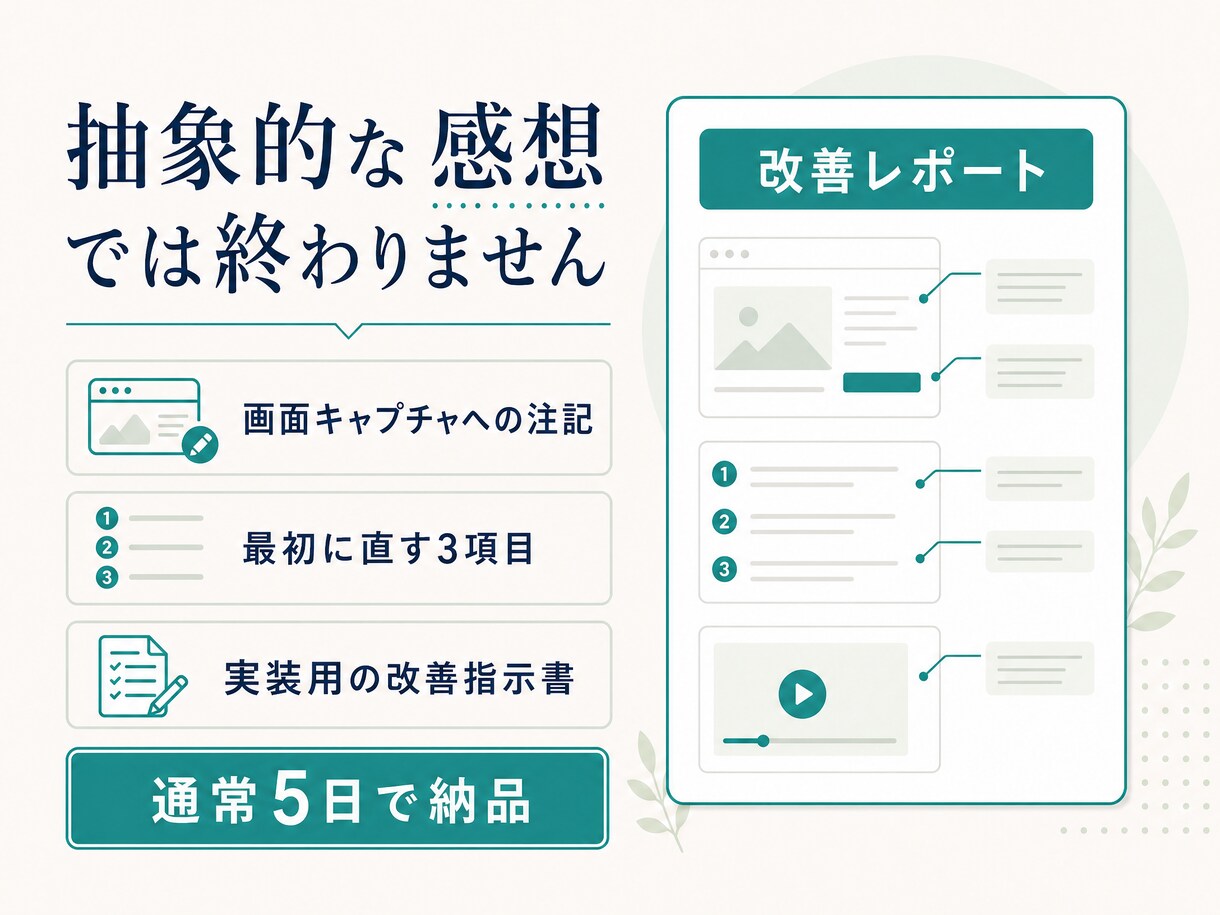 来店型店舗の予約導線を診断し改善案を出します 予約までの離脱ポイントと改善順を整理します イメージ4
