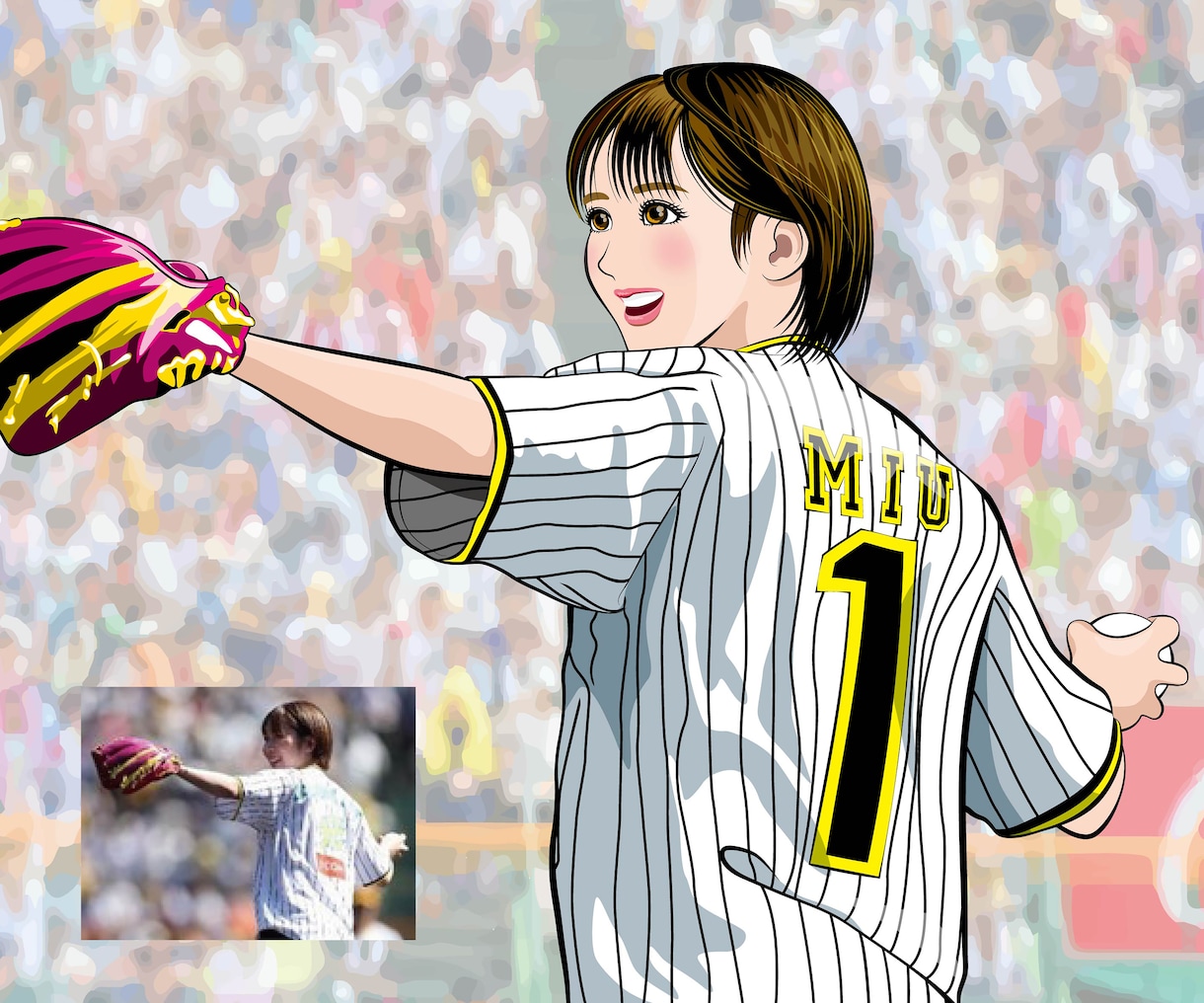 お写真を元に、少し盛って増したイラストお描きします リアル過ぎずアニメ過ぎない、映える美人画・美男子画 イメージ6