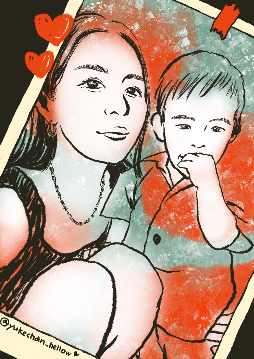 おしゃれな似顔絵描きます 似顔絵の背景デザインがおしゃれなイラストを描きます イメージ1