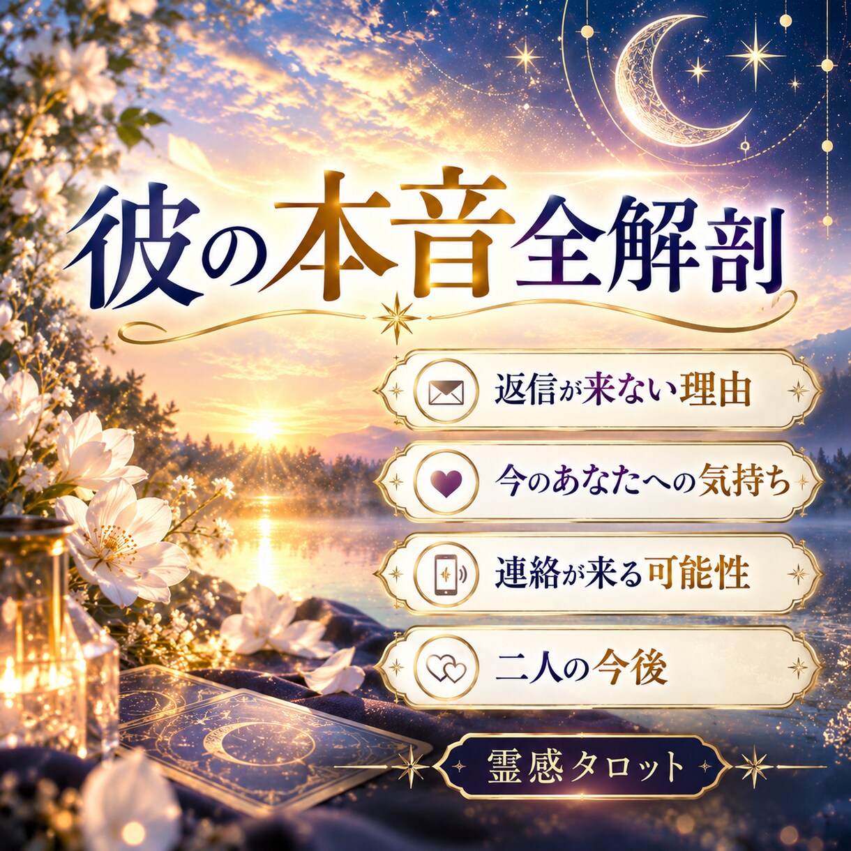 彼の本音全解剖！音信不通の理由霊感タロットで視ます 既読スルー/あなたへの気持ち/彼の現状を深く読み解きます イメージ2