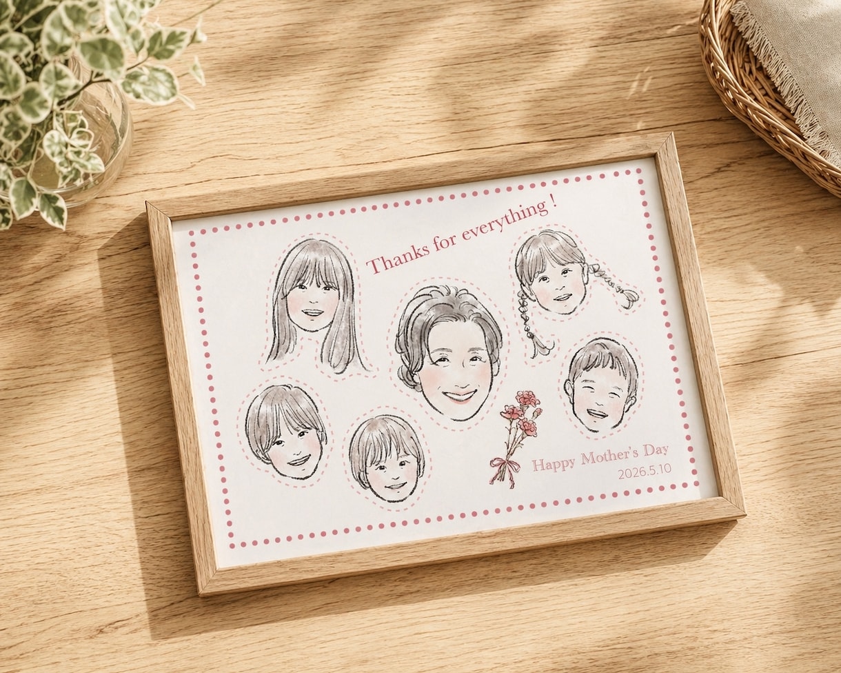 母の日に・父の日・敬老の日に♪似顔絵描きます お誕生日や記念品としてのプレゼントにも♡※データお渡し イメージ7