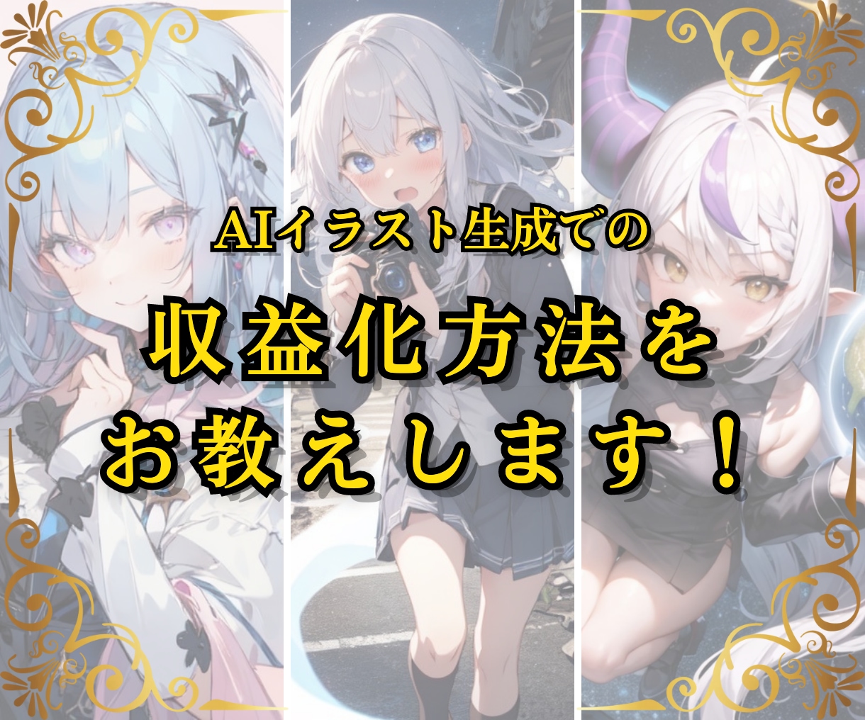 AIイラスト生成技術を使って稼ぐ方法を教えます 今流行りのAIを活用して収入を得ませんか。 イメージ1