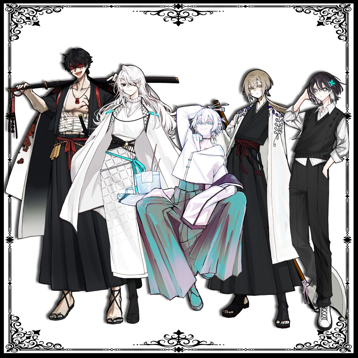 TRPG/創作 全身立ち絵制作ます 儚い系/中性的/モノトーン系の立ち絵が得意です イメージ2