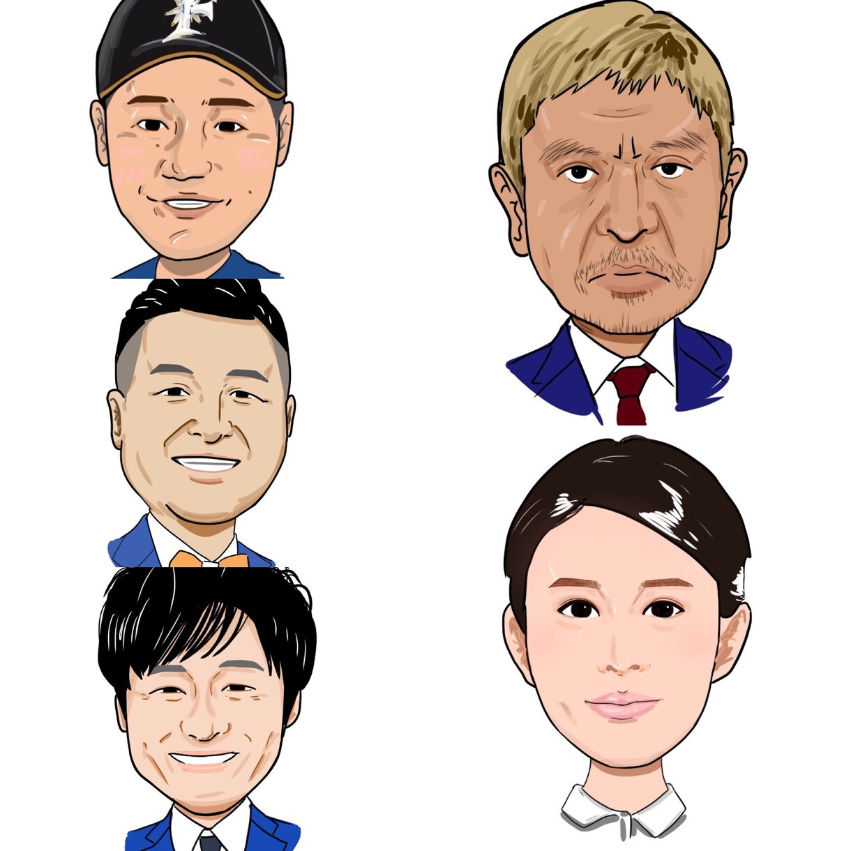 デフォルメ似顔絵2点セット制作します ビジネス・SNSアイコン・結婚式などに！ イメージ3