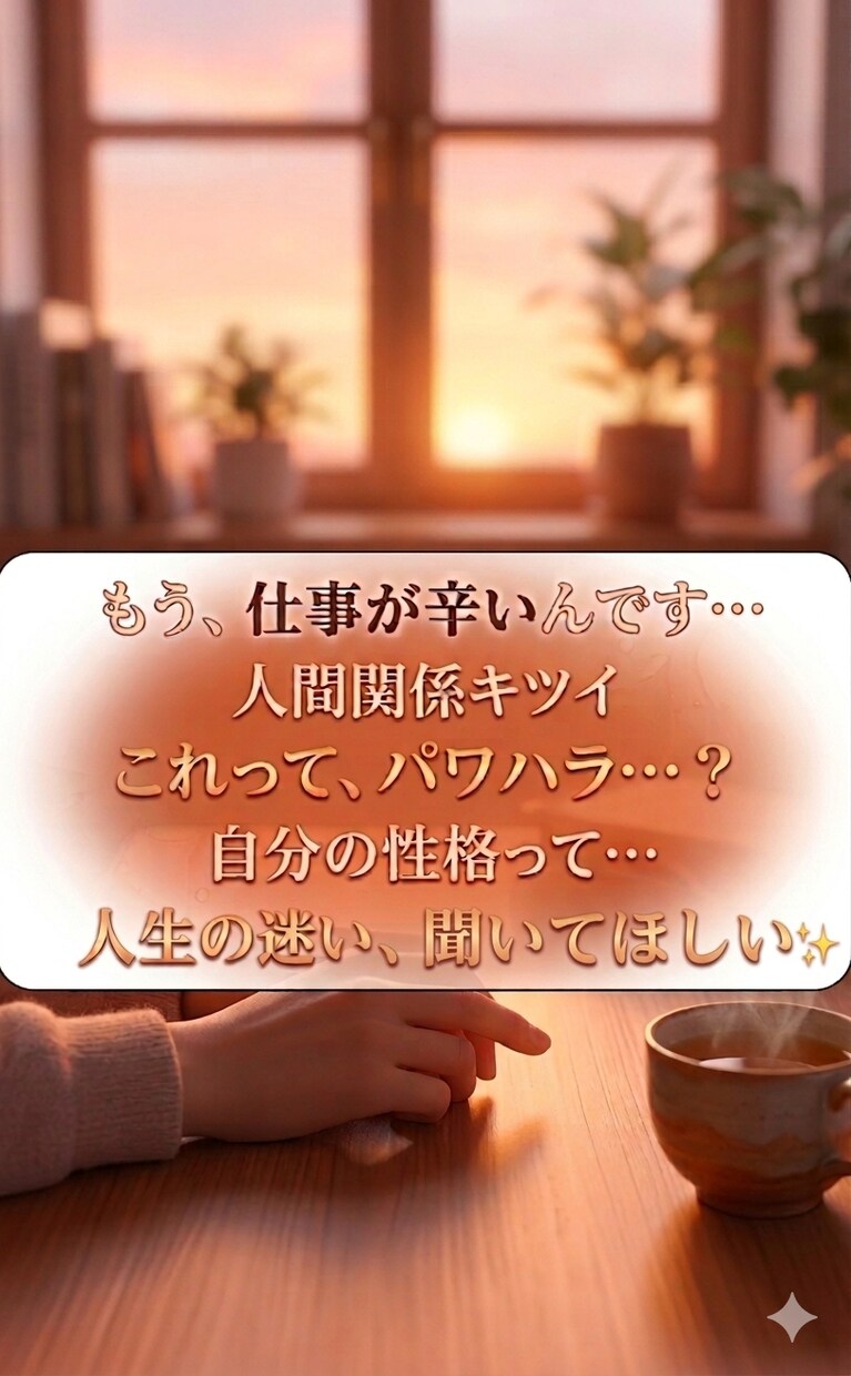 職場のモヤモヤ、愚痴、将来の不安、なんでも聞きます 毎朝職場へ行く事が辛い方や転職を迷う方のサポートもします イメージ4