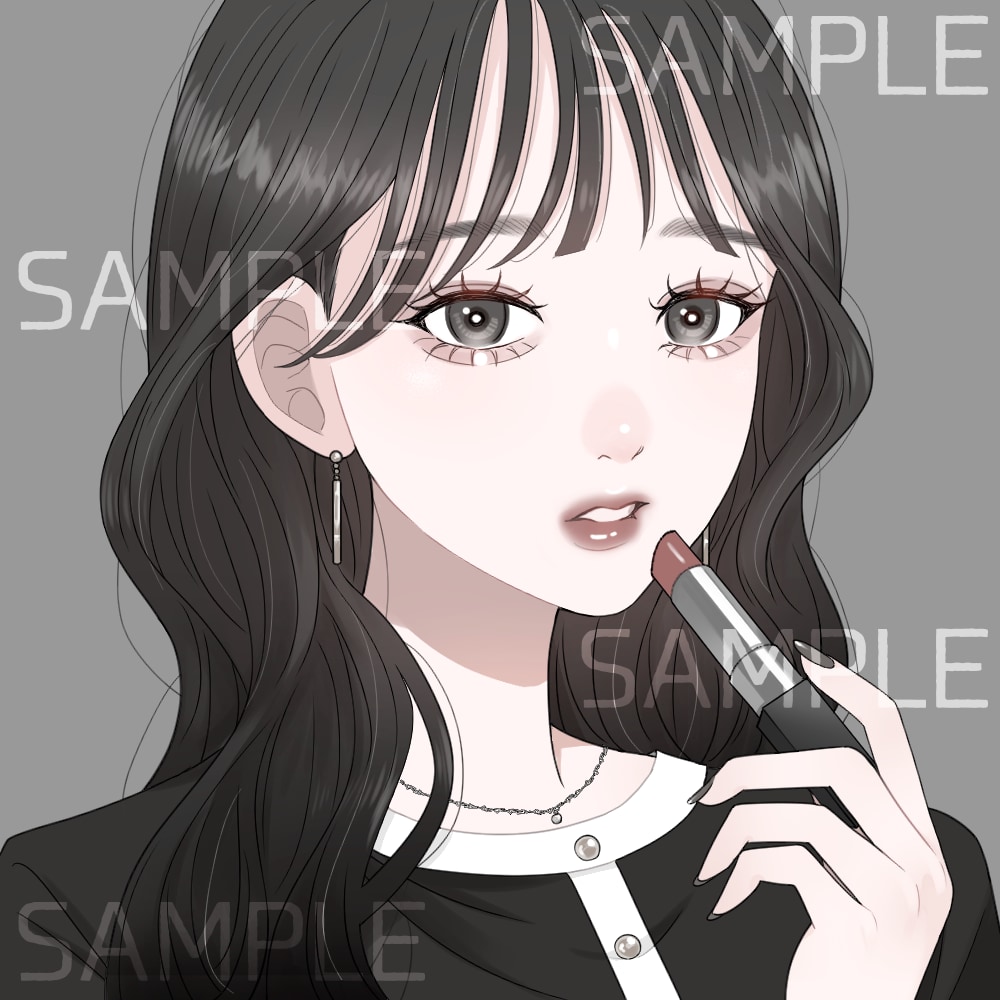 メイクも可愛いSNSアイコン制作します あなたのアイコンを可愛くメイクアップ♡ イメージ1