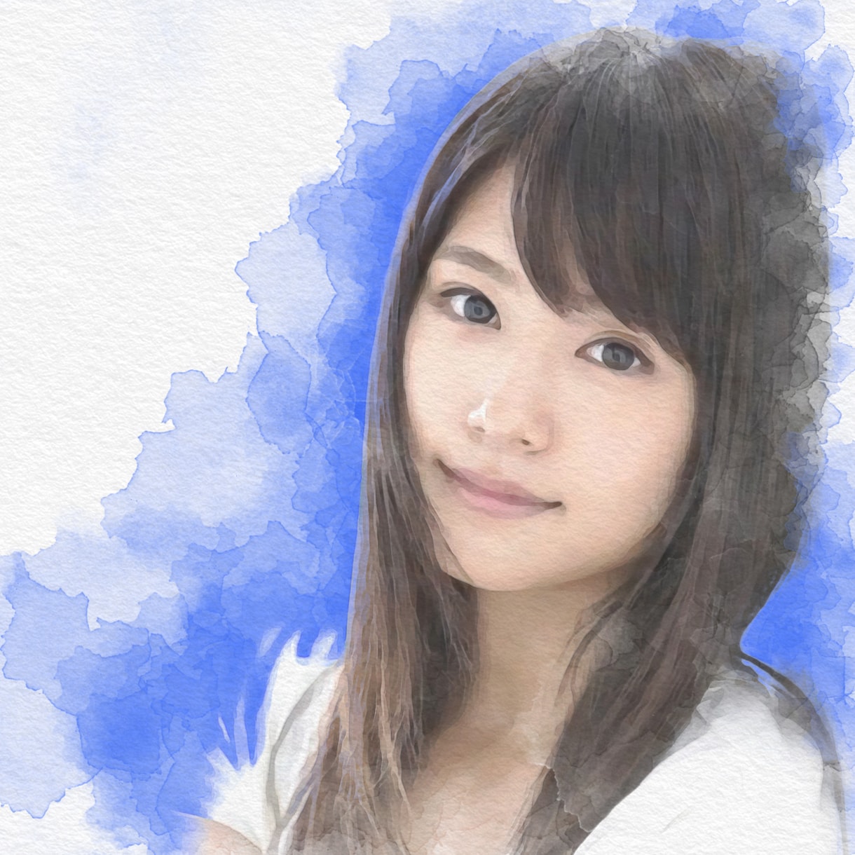 ふんわりとした雰囲気の水彩画風似顔絵を作成します 【キャンバス納品可能】写真をもとにリアルな似顔絵を描きます イメージ9