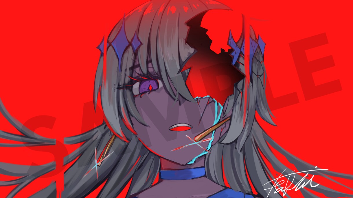 歌ってみたなどのかっこいいイラスト描きます 曲のイメージに合わせて提案します！ イメージ4