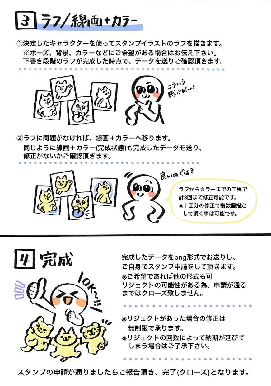 あなただけのLINEスタンプを作ります ✴︎キャラクターもフレーズも自由にえらべる✴︎ イメージ3