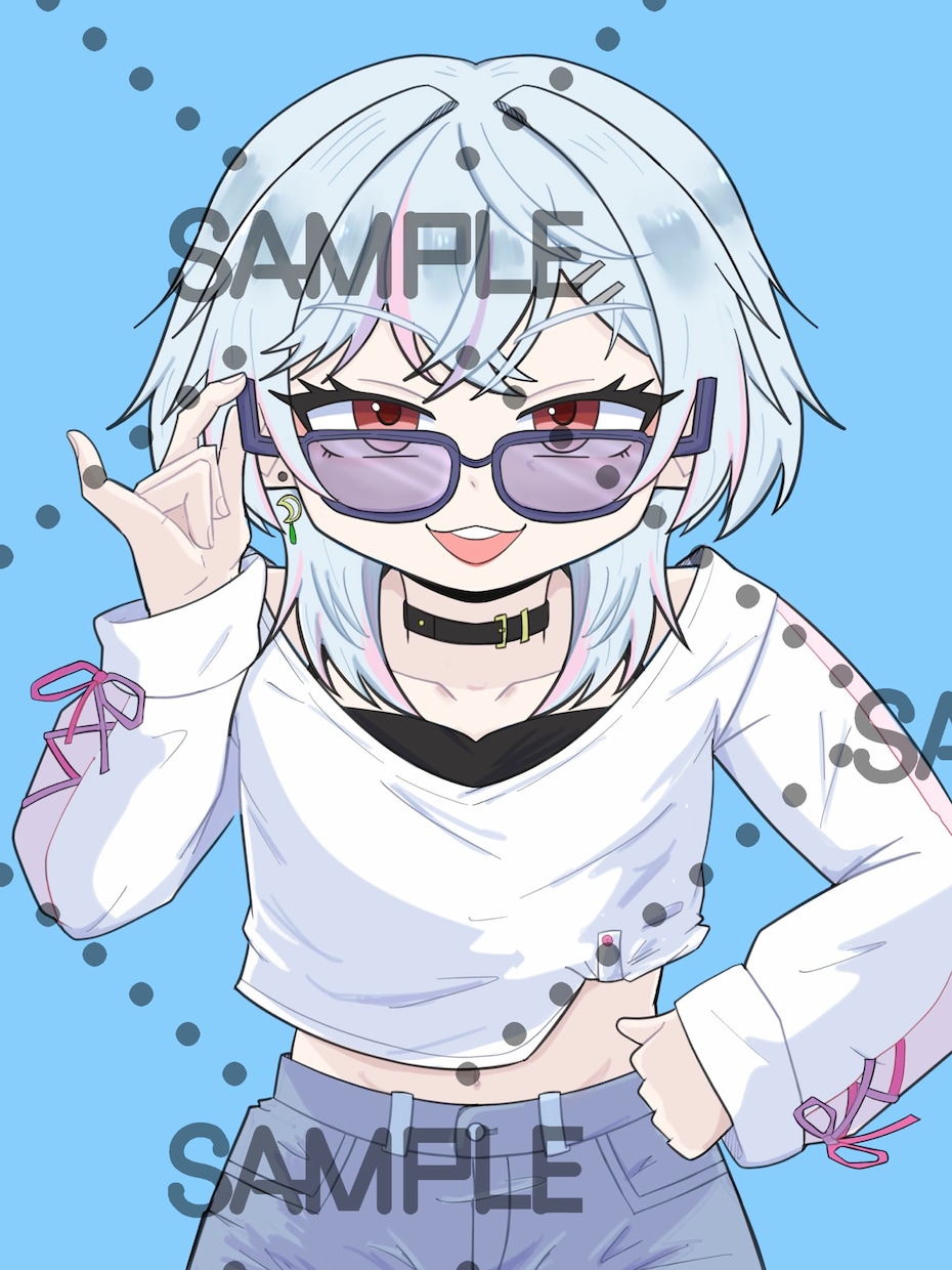 配信や動画のサムネに使えるイラスト描きます オリジナルキャラを持っている方のニーズに答えます イメージ1