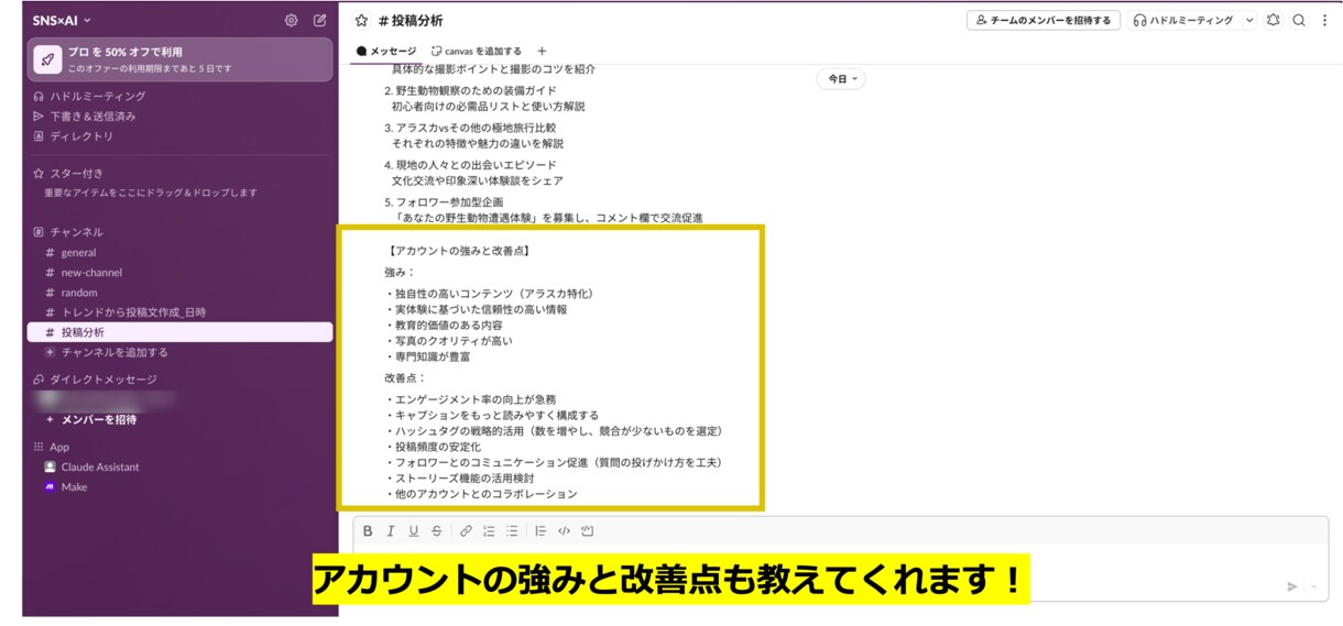 Instagramの投稿分析＋投稿作成自動化します SNS運用をAIで効率化し、勝ち残るアカウントにしましょう！ イメージ5