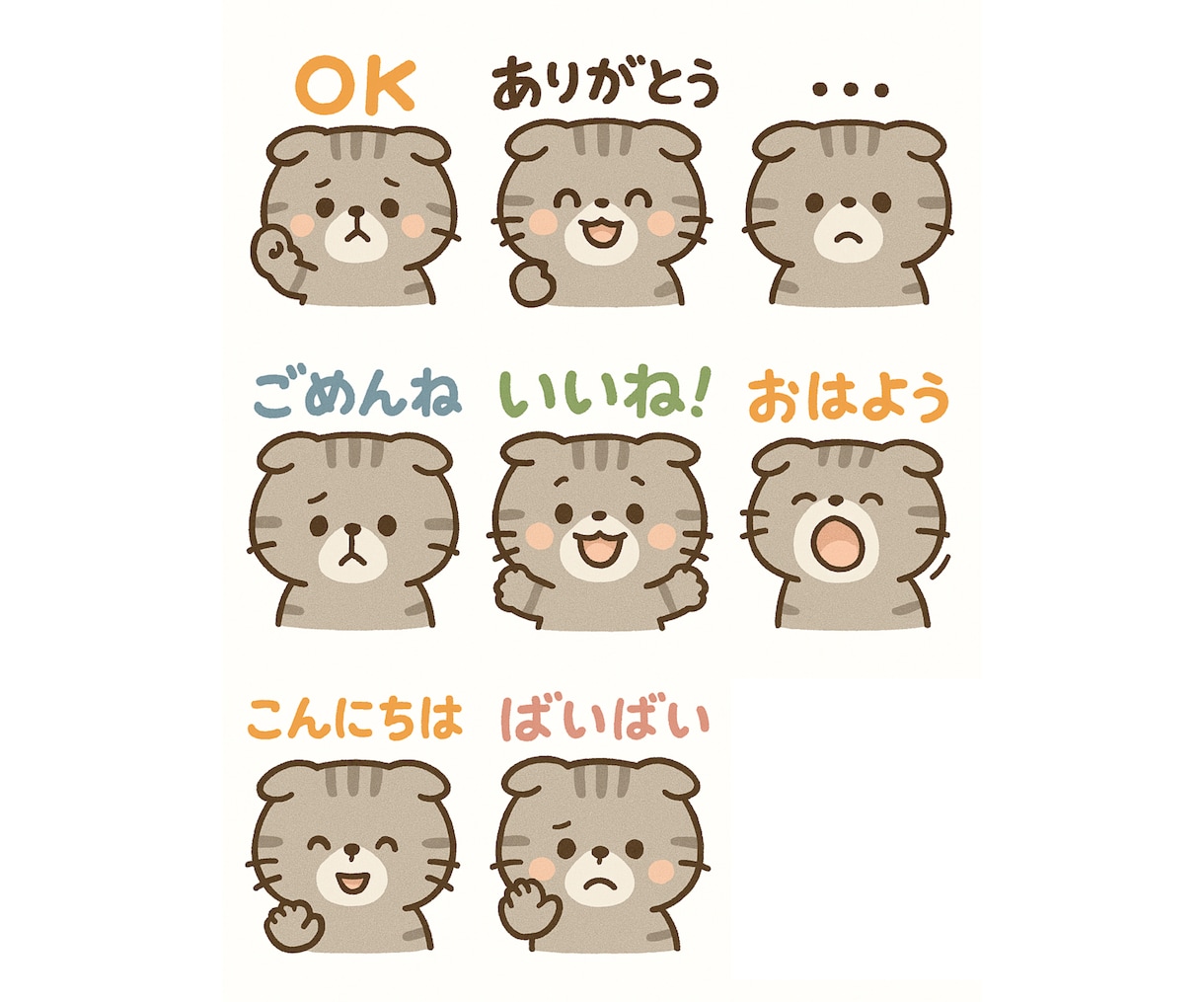 愛猫のお写真からLINEスタンプ作成します 24時間以内に納品！愛猫スタンプ8個セット | ココナラ