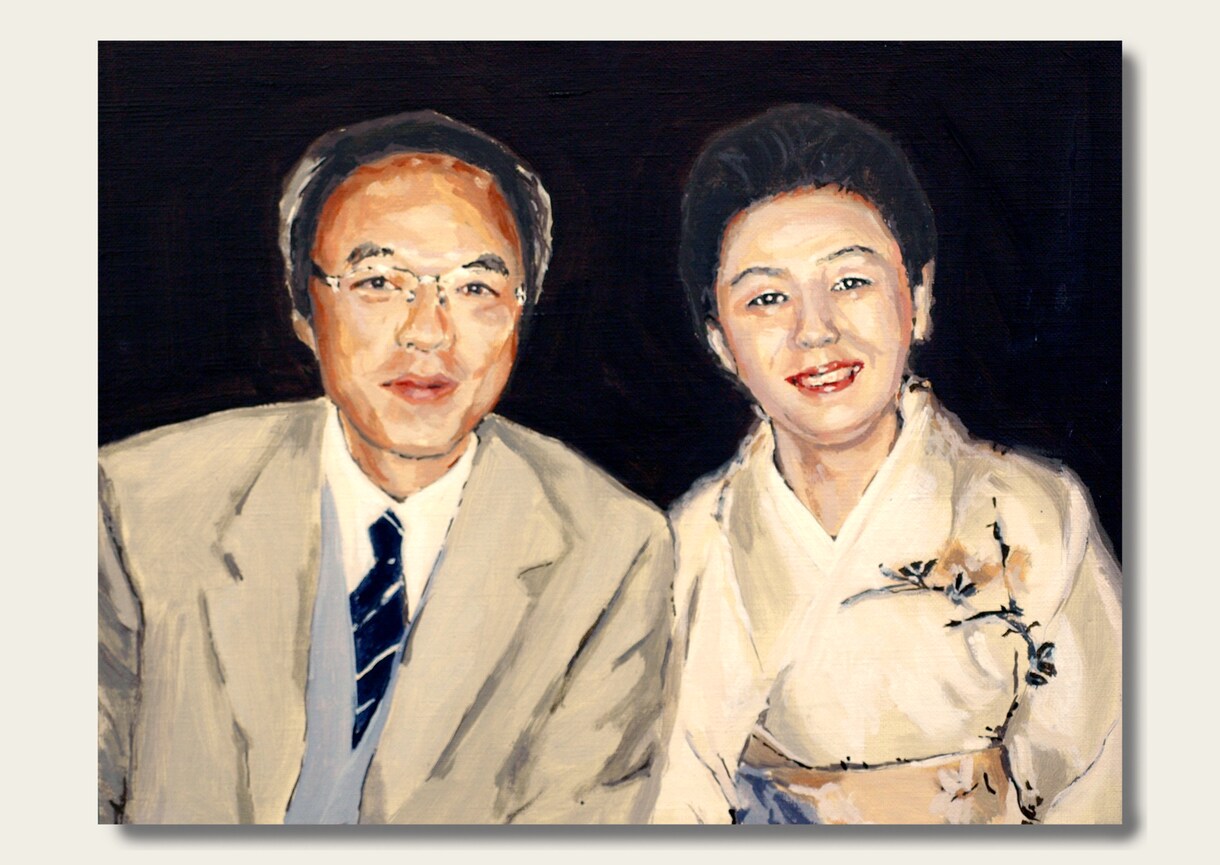 油絵で高級感のある結婚式のウェルカムボード描きます 式が終わった後もおうちに飾れるように イメージ10
