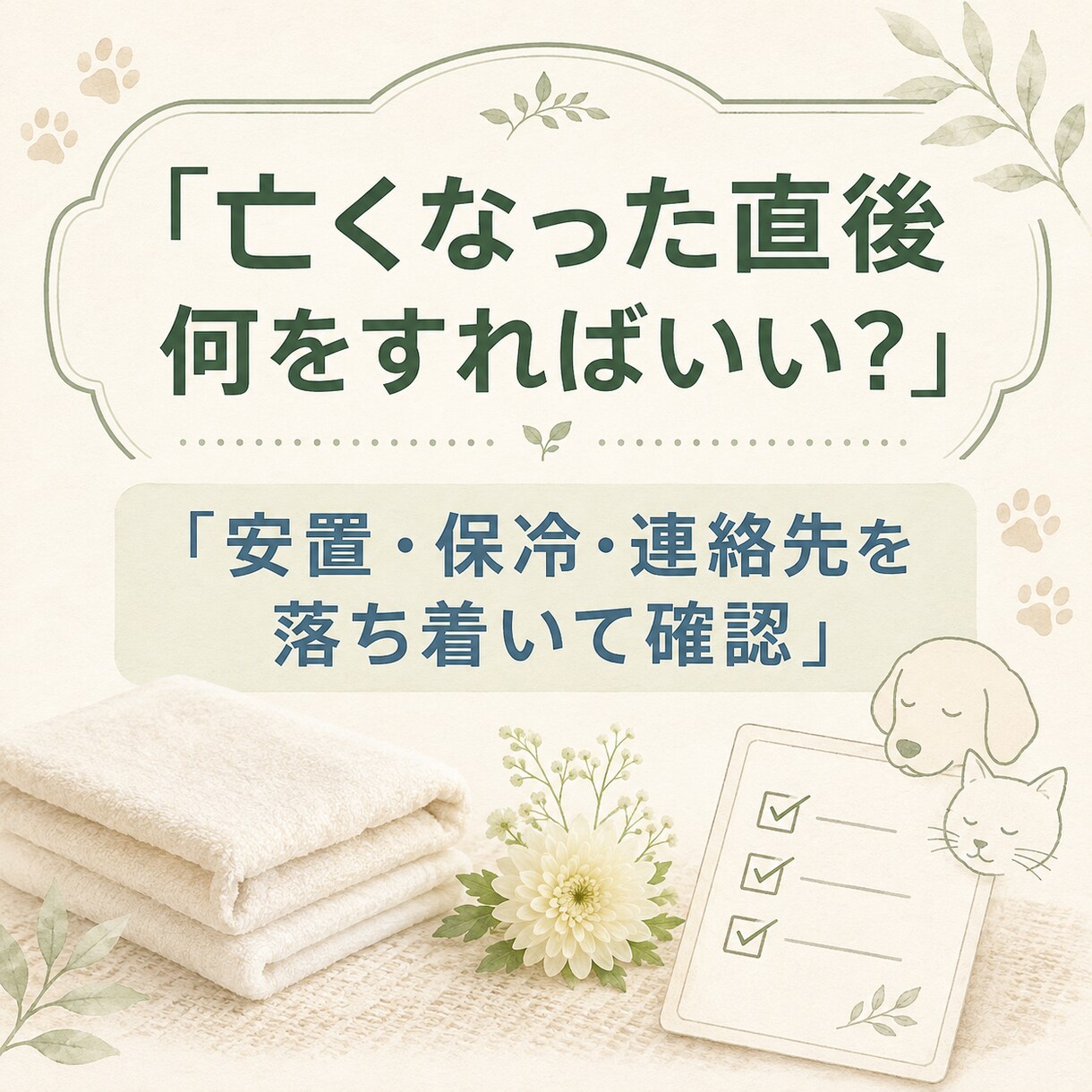 ペットとの別れに備える終活資料をお届けします 看取り・葬送・手続き・心の整理を、やさしく一冊に イメージ4