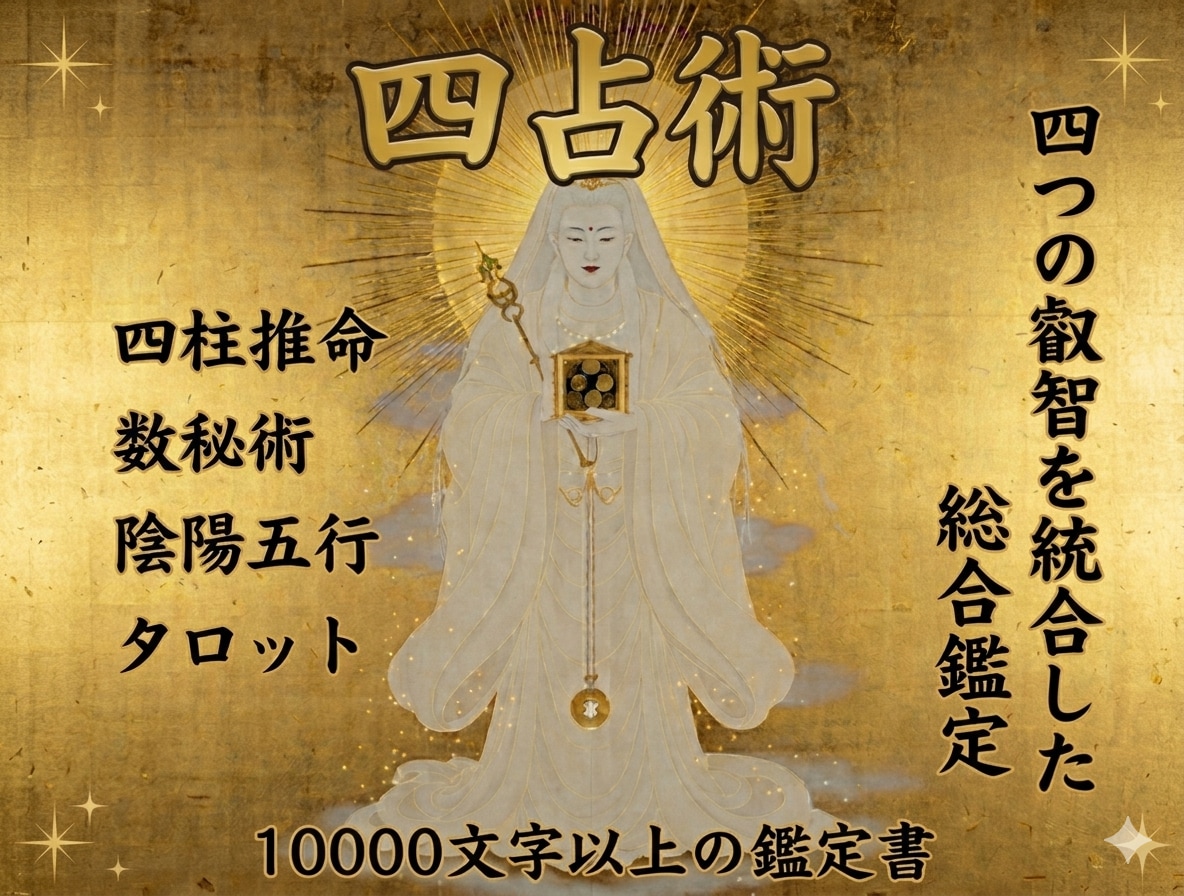 四占術・完全総合鑑定書をお届けします 四柱推命 × 数秘術 四占術・完全総合鑑定書をお届けします 四柱推命 × 数秘術