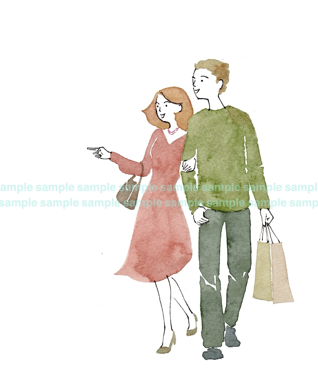 商用利用 個性的な水彩イラストを手描きします 企業ホームページ/パンフレット/名刺似顔絵/ロゴマーク イメージ3