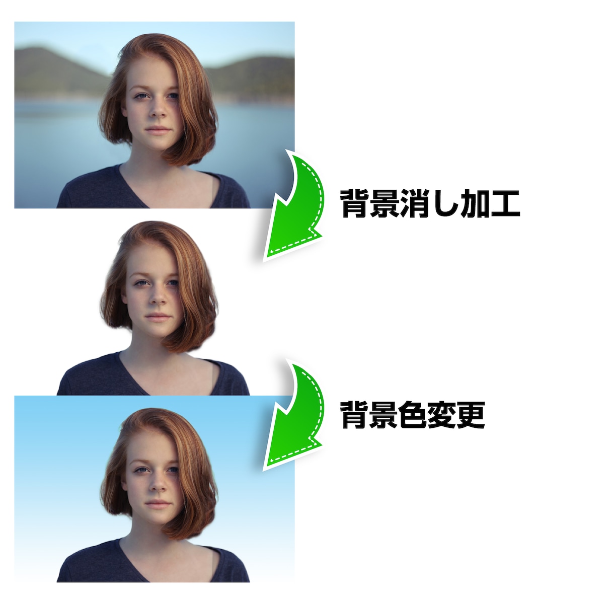 美肌仕上・背景加工・オンラインビザデータ作成します 証明写真年間2000名撮影のプロが仕上げます。 イメージ3