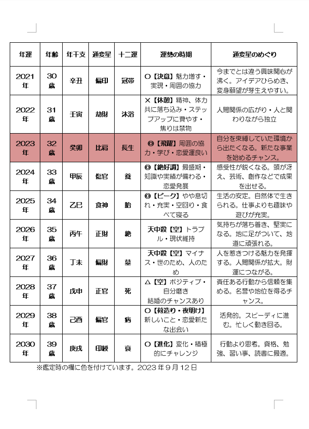 四柱推命＊総合鑑定書作成します 【性格/恋愛/仕事/運気】自分自身を詳しく分析⁈ イメージ8