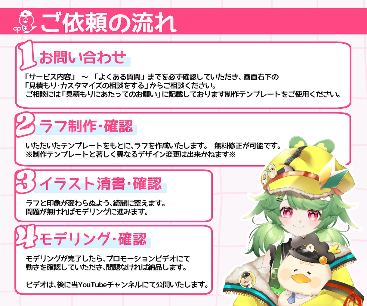 高品質なVtuberを全工程一括で制作いたします 準備0からコレだけでvtuber活動を始められます！ イメージ10