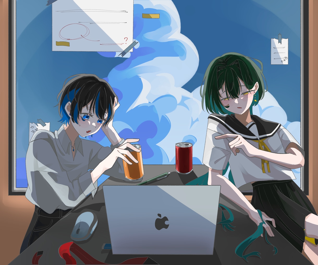 一枚絵お描きします キャラクター達が生きてるようなイラストをお描きします！ イメージ4