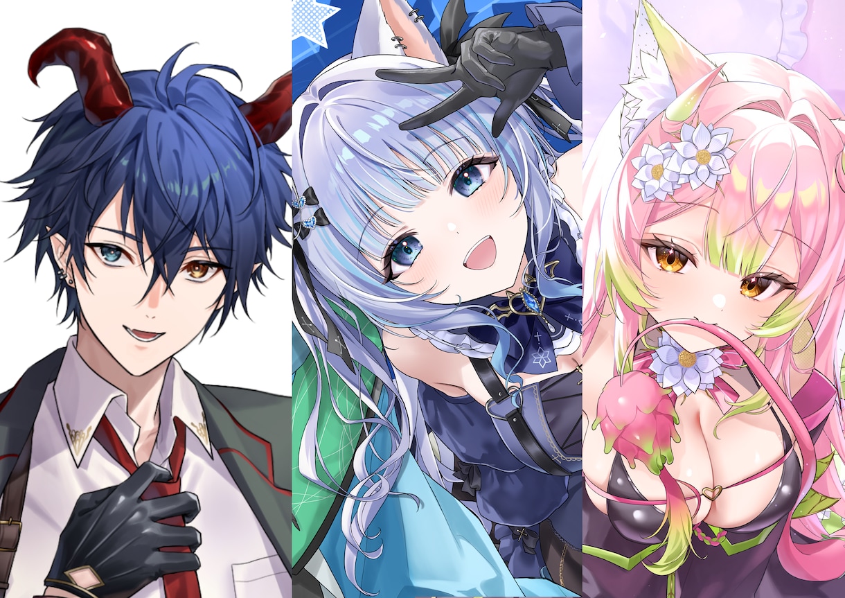 クオリティ重視*密度の濃いイラストをお描きします ご希望に沿ったイラスト、立ち絵、キービジュアルを制作します。 イメージ1