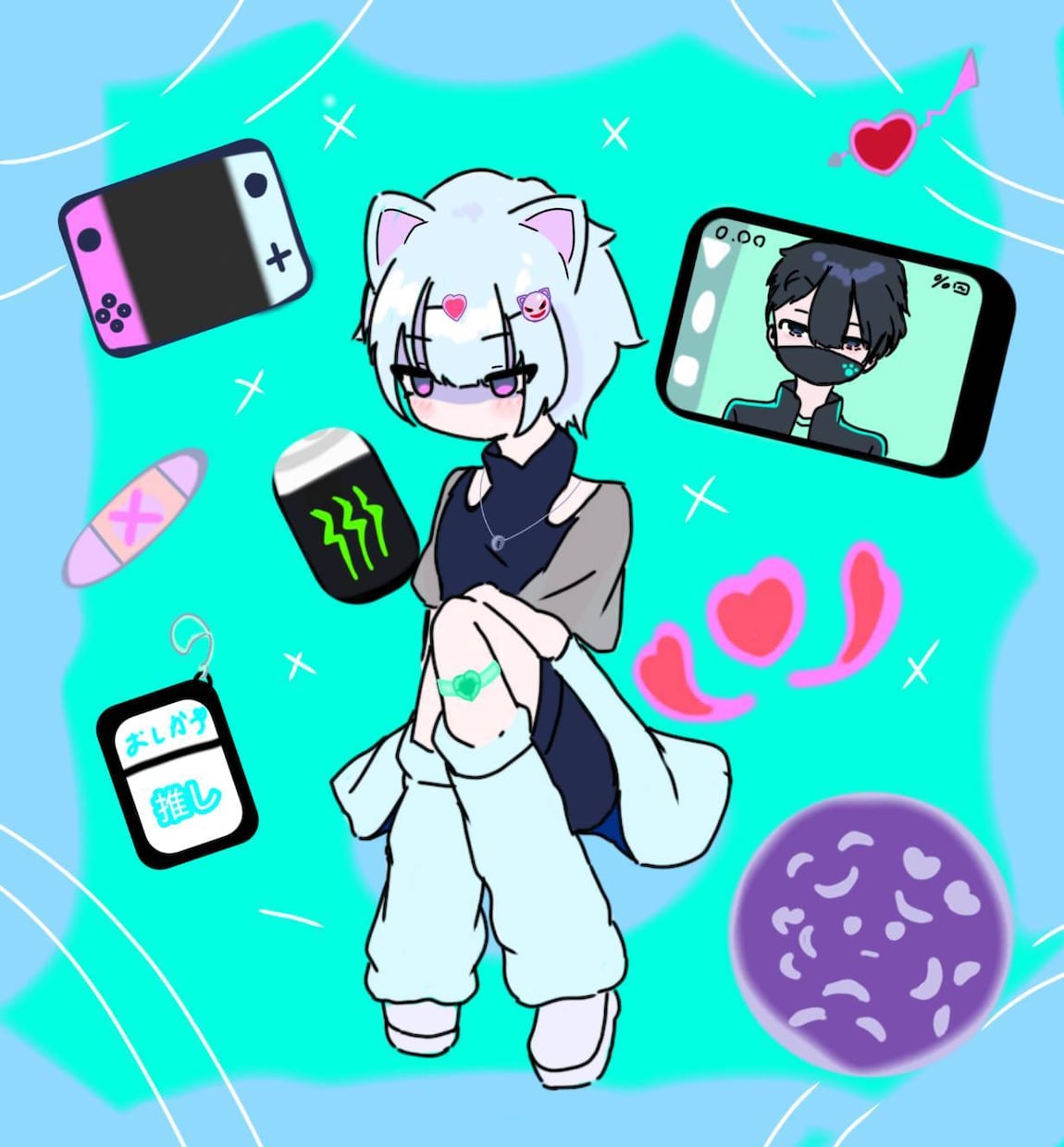 個人の自己流イラストを提供します 透け感のある絵やデフォルメしたキャラ絵が得意です。 イメージ2