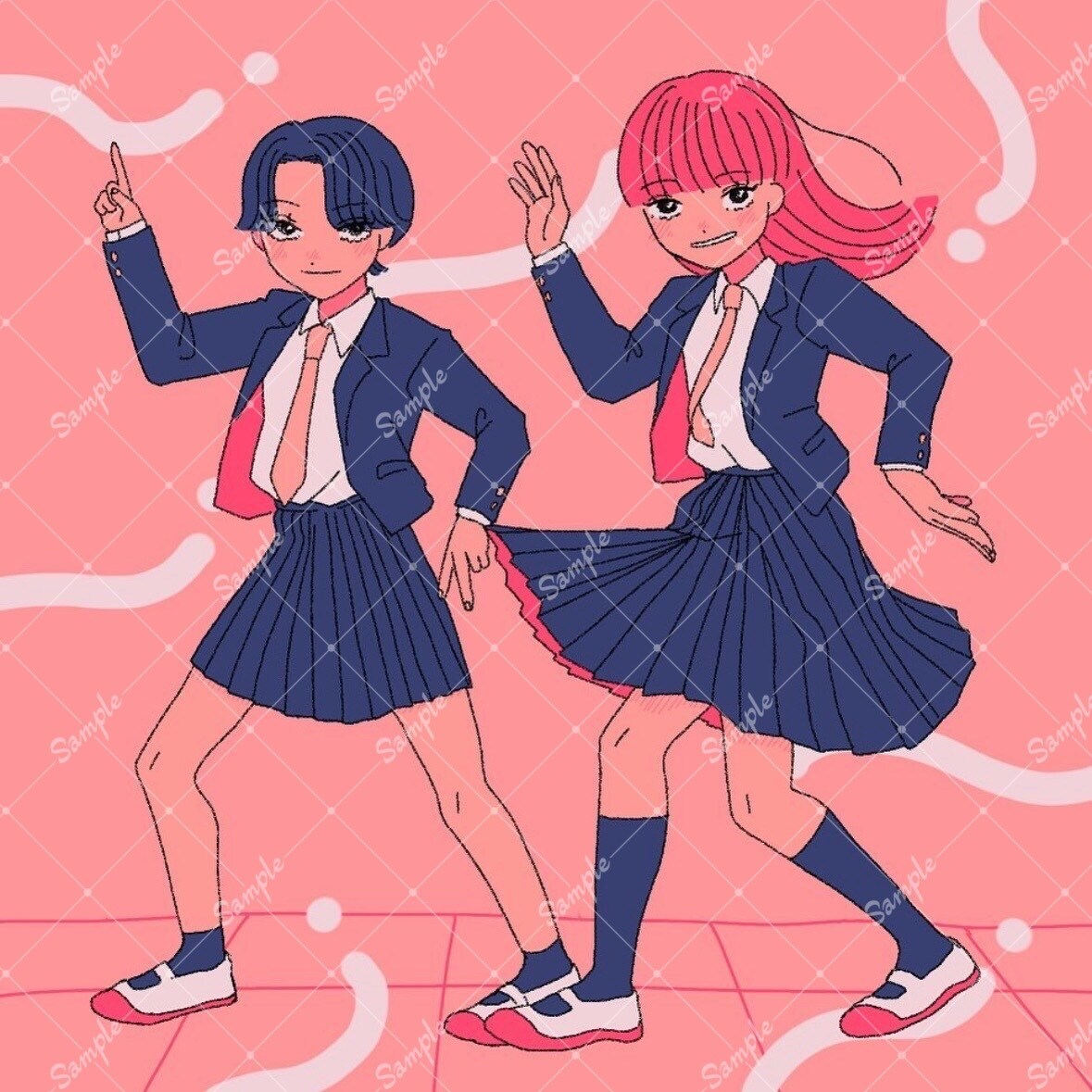 シンプルでキャッチーなイラストを描きます 抜け感のある絵柄と配色で、印象に残るイラストを描いています。 イメージ6