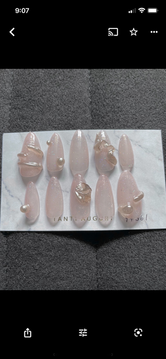 ウェディング用ネイルチップお作りします 特別な日を可愛いネイルで最高に華やかに✴︎ イメージ1