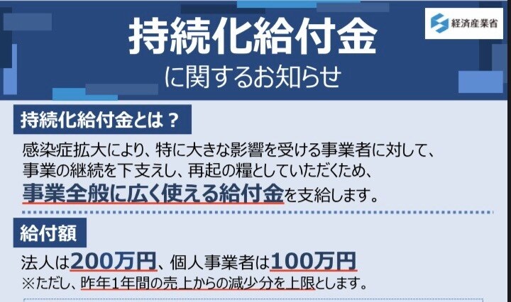 200万,100万！持続化給付金のサポートします 中小200万,個人100万上限！申請日までサポートします！ イメージ1
