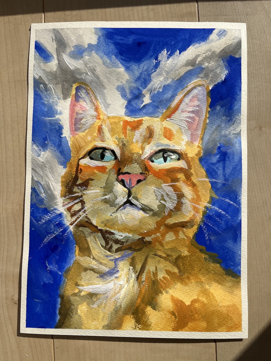 ご要望のイラスト作成承ります 水彩画用紙にアクリル絵の具で描かせていただきます。 イメージ7