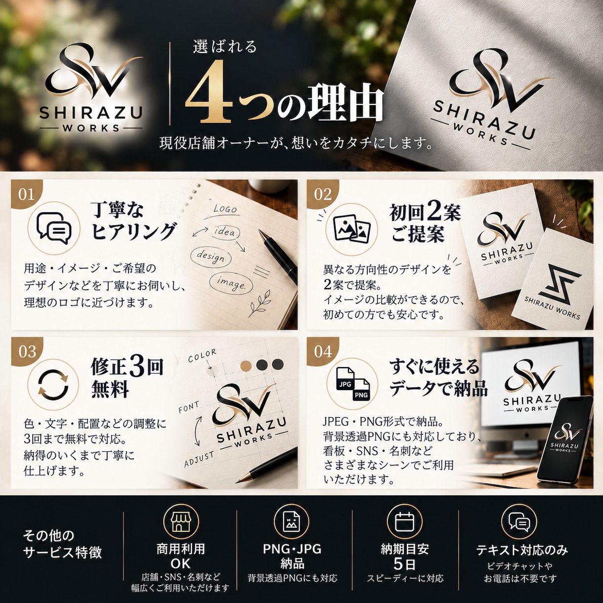 現役店舗オーナーが5000円でロゴを2案制作します 現役店舗オーナーがご提案！初回2案・修正3回無料で安心 イメージ4