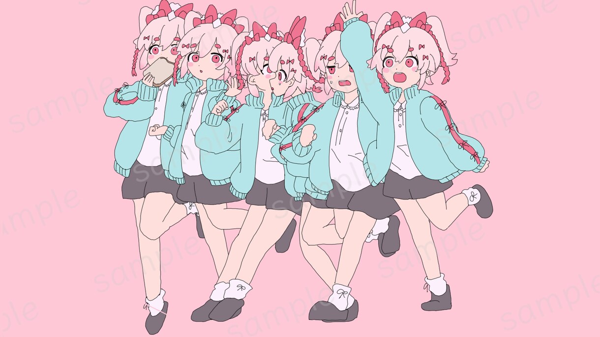 ご希望のイラストお描きします アイコン、動画、配信、歌ってみた、お祝い、キャラデザなど イメージ3