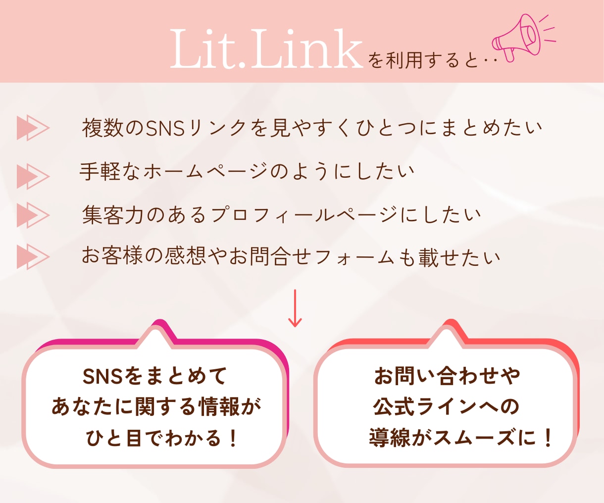 ファーストインプレッションで差をつけます 魅力をひと目で伝えるオリジナルlit.link作成します イメージ2
