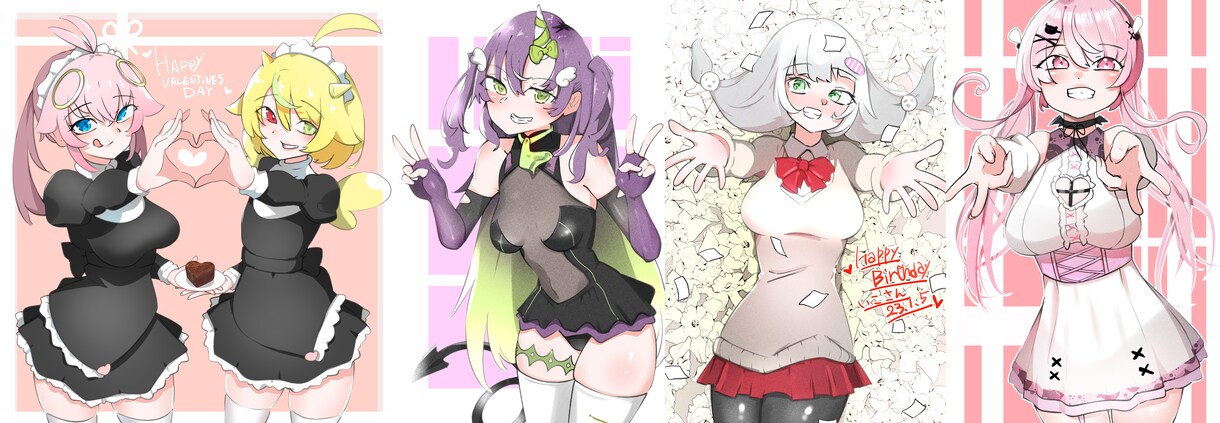 商用自由 イラスト作成いたします フルカラー 用途自由です 人物ならどんなものでも イメージ3