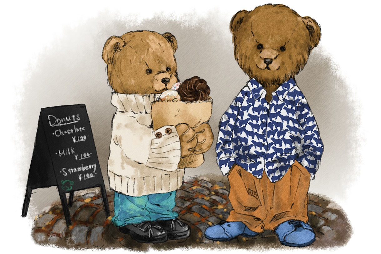 テディベアや動物を絵本のようなタッチで描きます 絵本やポスター・思い出の洋服などを暖もりタッチで描きます イメージ4