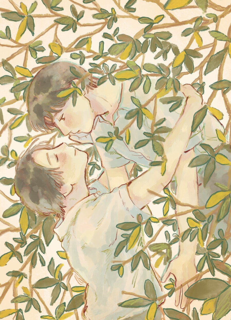 エモい雰囲気の男性・BLイラスト描きます 小説の表紙、挿絵、MVなど。温かみのあるタッチでイラスト制作 イメージ5