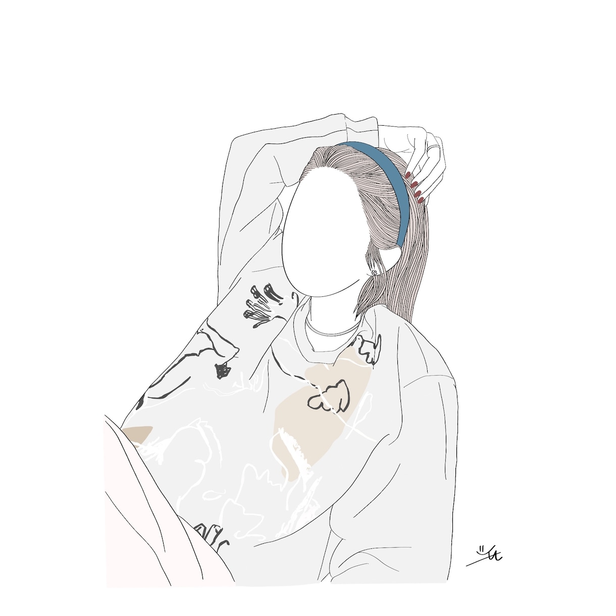 お洒落なイラスト描きます アイコンや名刺用に淡色でデザインします イメージ3