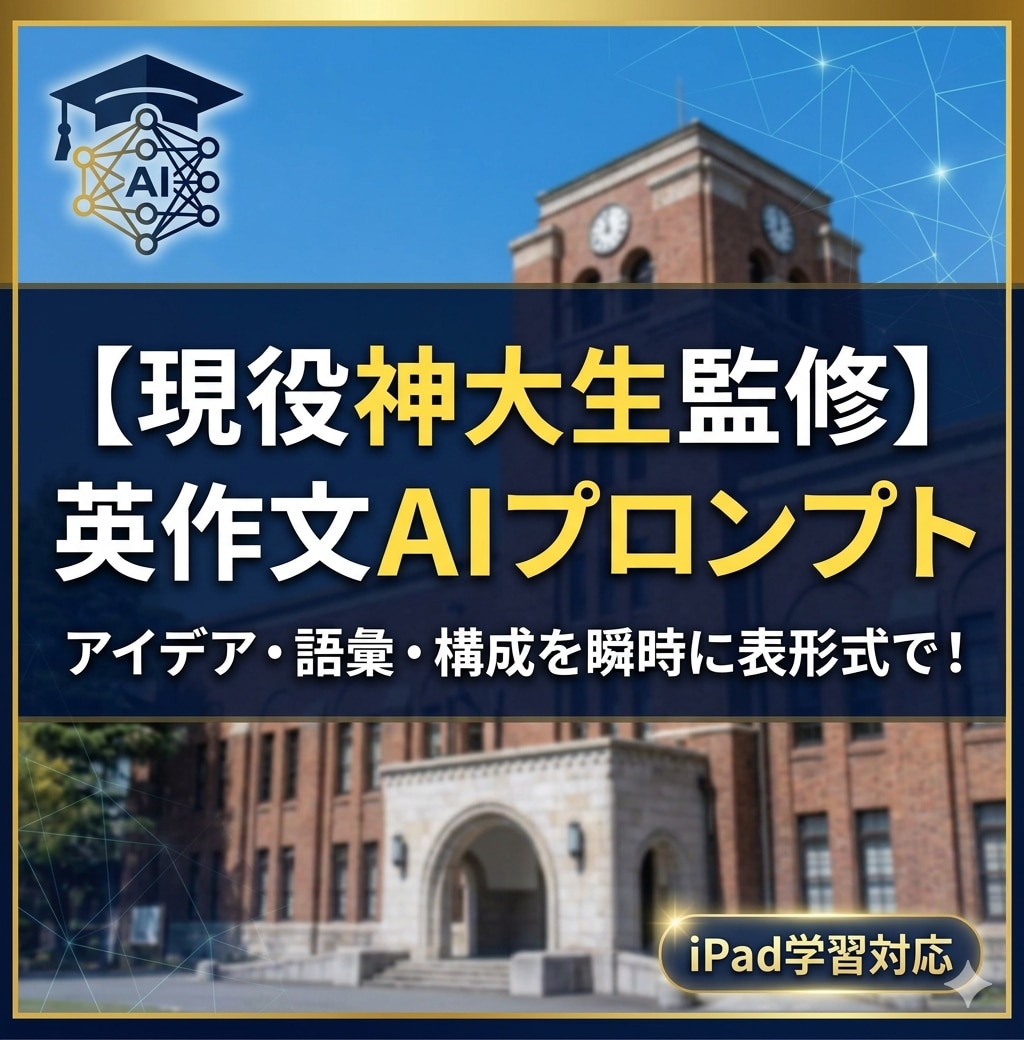 現役神戸大生監修！AIで効率よく英作文を鍛えます 現役神大生が受験期に活用した思考法をプロンプトで再現します。 イメージ1