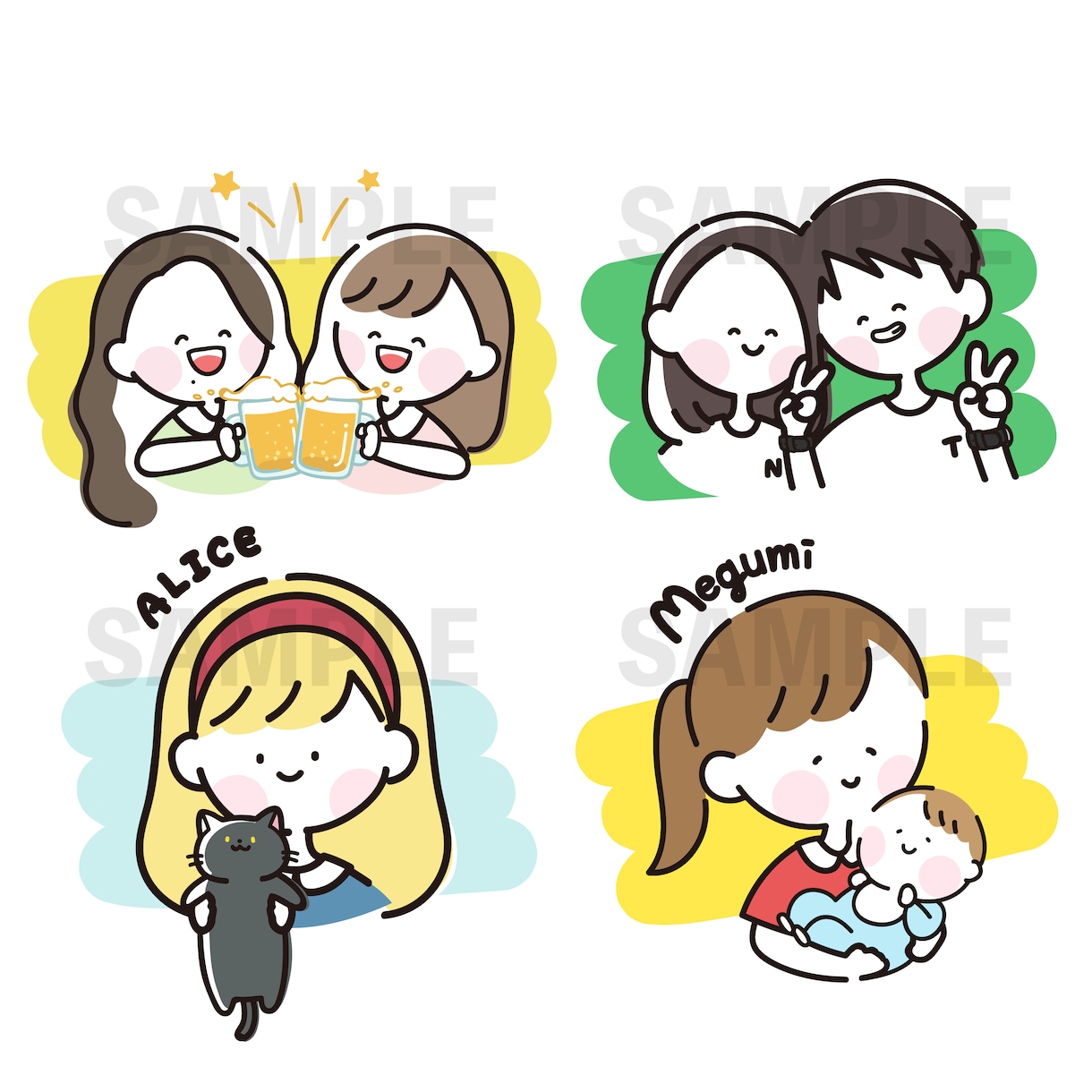 ゆるいオリジナル似顔絵アイコン描きます YouTube/SNS/ブログでも使えるかわいいイラスト！ イメージ8
