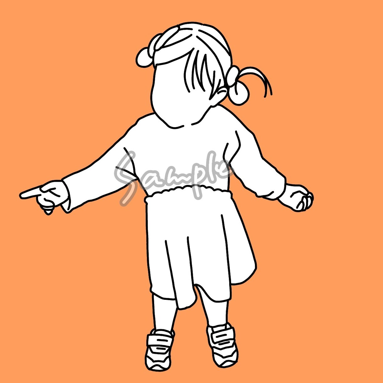 お気に入りの写真から線画イラスト描きます 大切な思い出をSNSなどに使える線画アイコンにします！ イメージ3