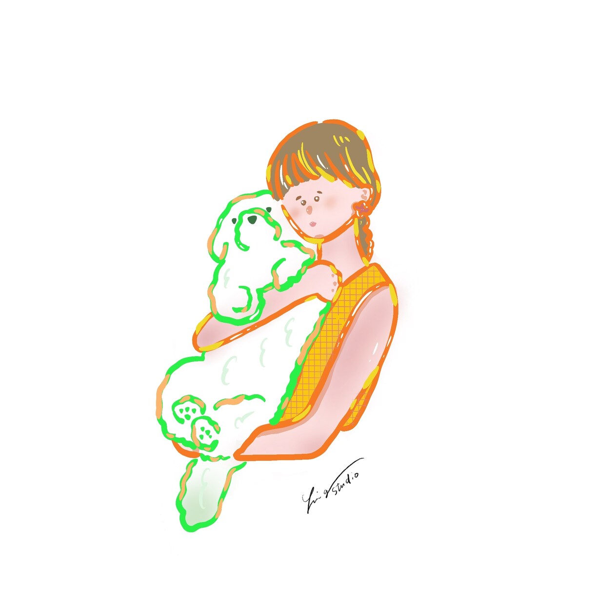 個性的で元気の出る色のイラスト描きます なんだか元気が出るイラスト！描いてます！ イメージ3