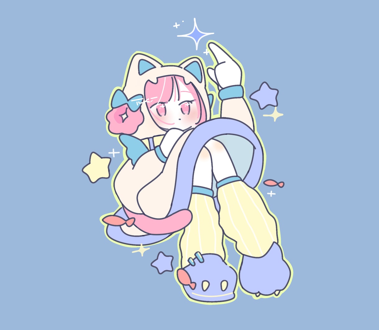 商用利用OK！ゆるかわな女の子のアイコン描きます シンプルな線画でゆるくかわいい雰囲気のアイコンを作成します！ イメージ3