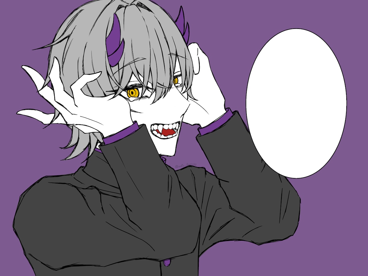 かっこいい線画系完全オーダーイラスト描きます SNS用アイコン、1枚絵対応可能！ イメージ2