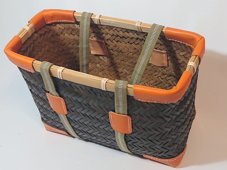 竹＆漆＆真田紐＆革細工でトートバッグを手作りします 里山資源を用いた一点物の手作り創作品。カスタムメイドを承り！ イメージ1