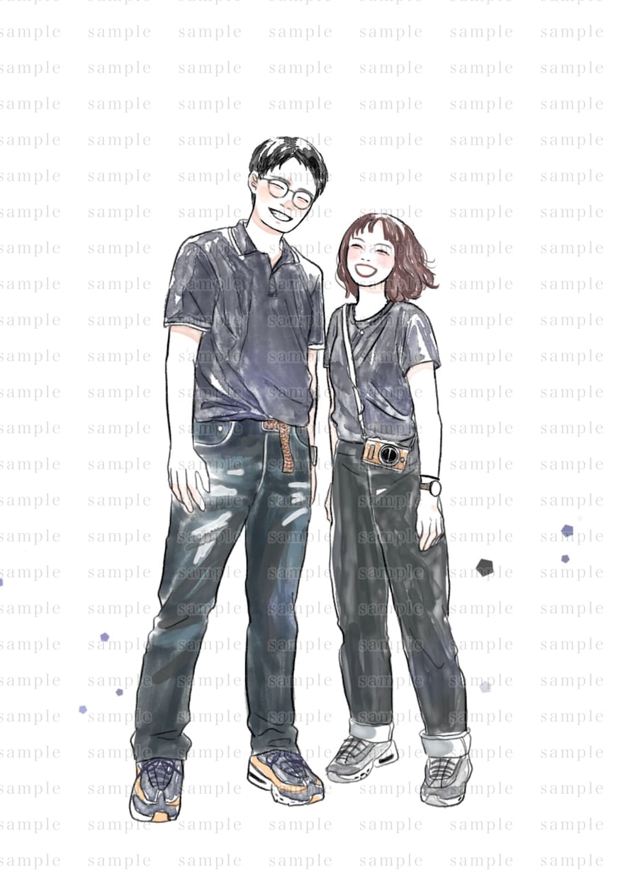 暖かいタッチでウエディングイラストお描きします 前撮りや挙式のお写真を記念にイラスト化しませんか？ イメージ9