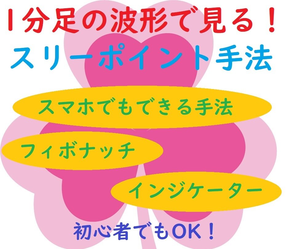 バイナリーオプション★初心者でもできる手法教えます 在宅副業★在宅ワーク★1分足の波形で見る！スリーポイント手法 イメージ1