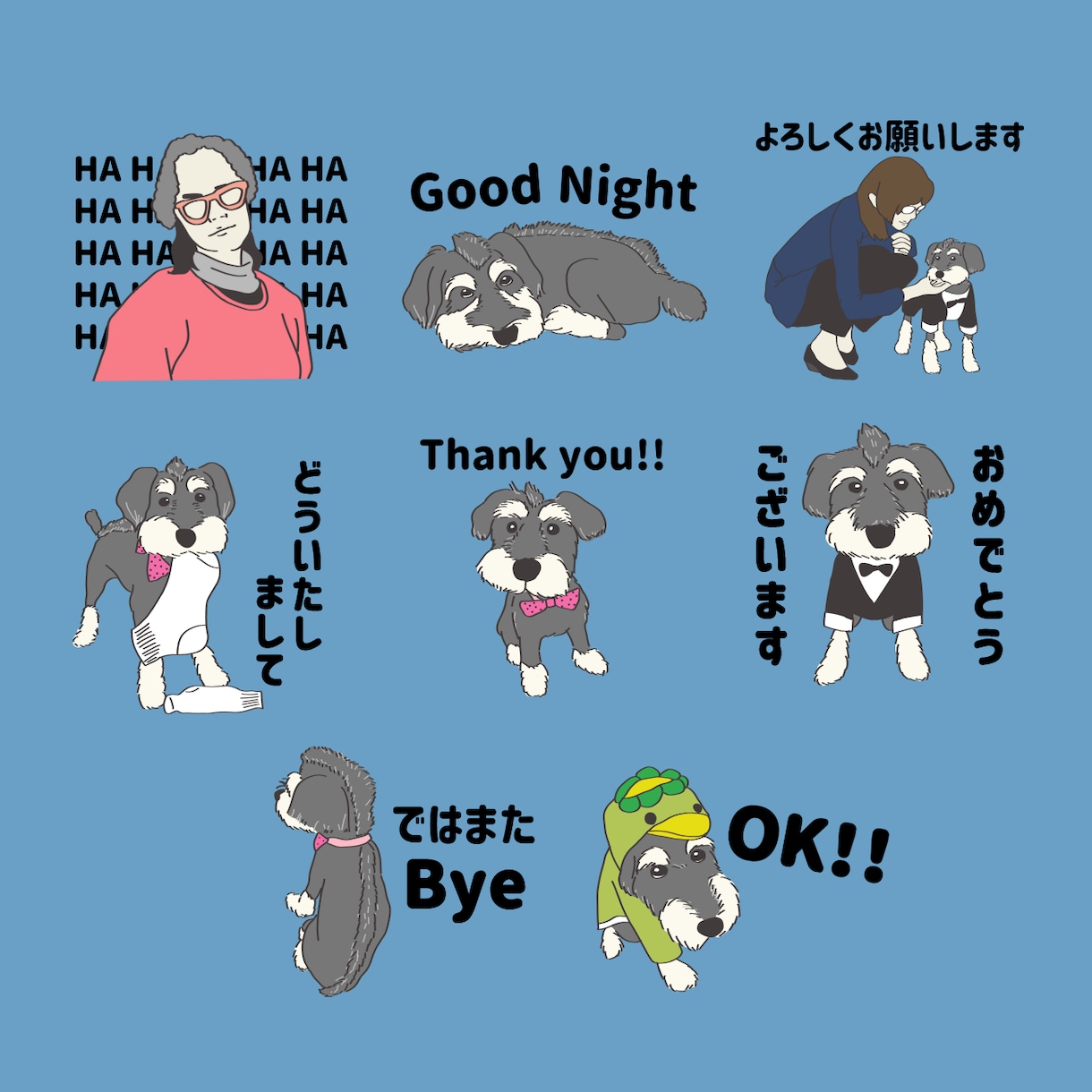 商用可！似顔絵LINEスタンプ作ります 温かみあるシンプルなイラストでお作りします イメージ6