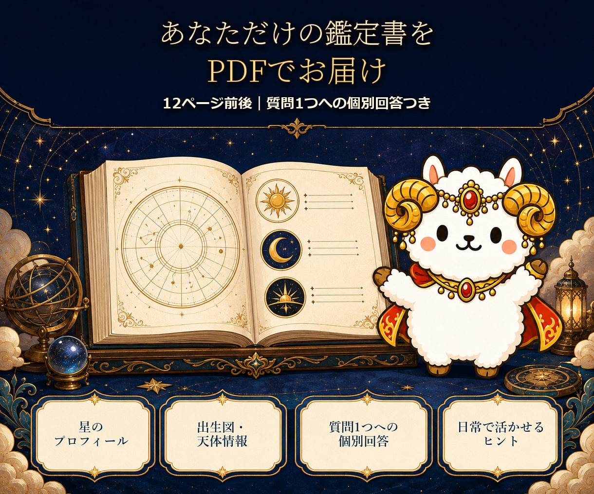 西洋占星術であなたの取扱説明書を作成します お悩み1つに答える星読み鑑定書｜1,500円 イメージ5