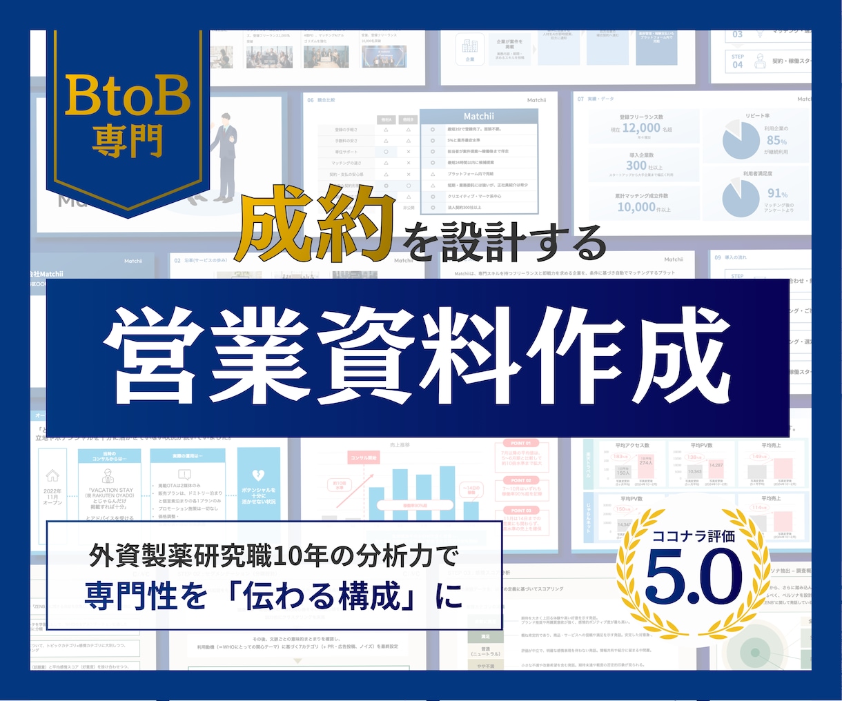 BtoB特化｜成約に導く営業資料作成します 研究職の構造化で、専門性を「伝わる」形へ イメージ1