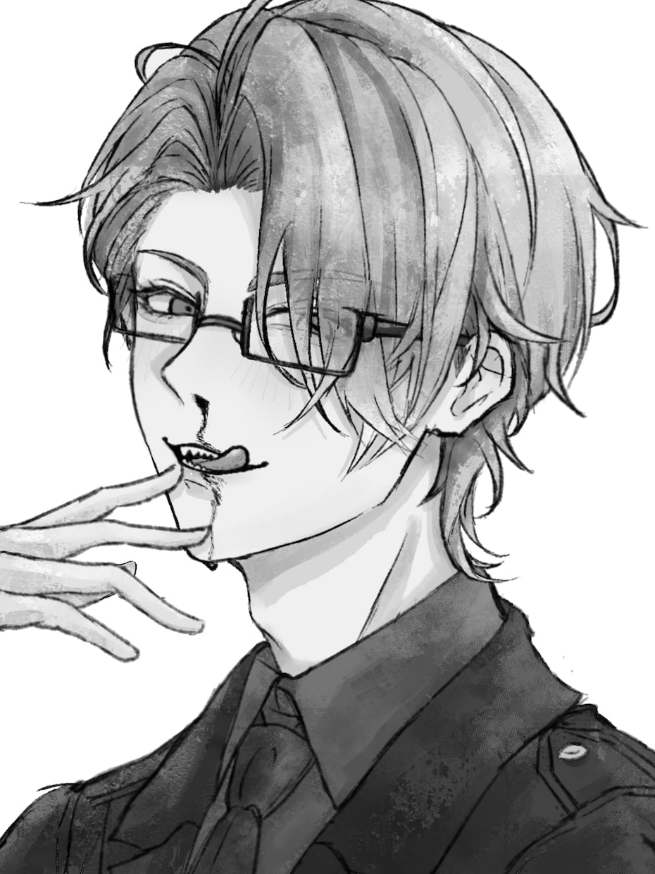 最短7日〇ザラっとした質感モノクロイラスト描きます 絵柄寄せ◎ SNS活動用やMV、歌ってみた動画、挿絵などに！ イメージ5